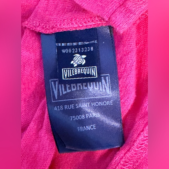Vilebrequin Men's Hot Pink 100% Linen Polo‎ Lightweight Size XXL - Picture 7 of 11